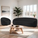 Ver imagem 2 de Kit Sofá 3 Lugares 180cm e Poltrona Orgânica Luxo Recepção Amore Linho - Adj Decor