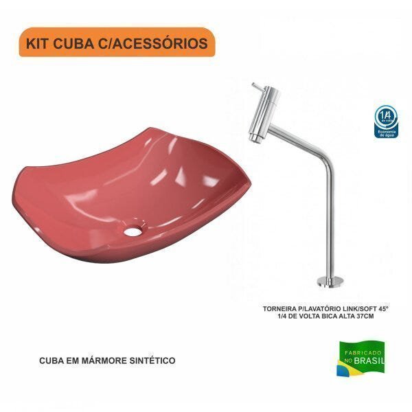 Kit Cuba L42 com Torneira Link 1062 Metal 1/4 Volta - 3