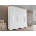 Ver imagem 4 de Guarda Roupa Casal Porto 8 Portas 4 Gavetas Branco Brilho - Aramóveis