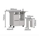 Ver imagem 3 de Mesa Tampo Dobrável 4 Bancos Nova Mobile Branco