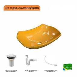 Kit Cuba L42 com Válvula 1" + Sifão Pvc e Flexível Compace - 3