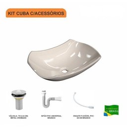 Kit Cuba L42 com Válvula 1" + Sifão Pvc e Flexível Compace - 3