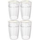 Ver imagem 1 de Jogo de Copos de Cristal Transparente Fio de Ouro Imperial 370ml 4 Peças - Lyor