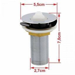 Kit Cuba L42 com Válvula 1" + Sifão Pvc e Flexível Compace - 8