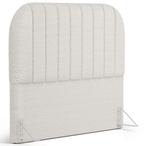 Cabeceira Cama Box King Estofada Orgânica 195cm Alice W01 Bouclê Cru - Lyam Decor