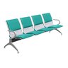 Cadeira Longarina Aeroporto 4 Lugares com Estofado Cor:verde - 1