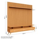 Ver imagem 6 de Rack com Painel Ripado para Tv até 85 Polegadas 230x250cm 100% Mdf Yucca CabeCasa MadeiraOriginals