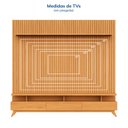 Ver imagem 4 de Rack com Painel Ripado para Tv até 85 Polegadas 230x250cm 100% Mdf Yucca CabeCasa MadeiraOriginals