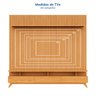 Rack com Painel Ripado para Tv até 85 Polegadas 230x250cm 100% Mdf Yucca CabeCasa MadeiraOriginals - 4