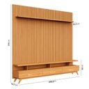 Ver imagem 3 de Rack com Painel Ripado para Tv até 85 Polegadas 230x250cm 100% Mdf Yucca CabeCasa MadeiraOriginals