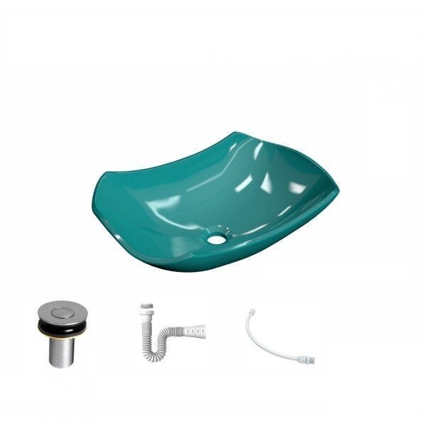 Kit Cuba L42 com Válvula Click 1''B + Sifão Pvc e Flexível Compace - 2