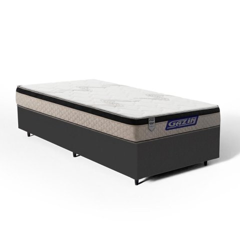 Cama Box com Colchão Gazin de Espuma D33 Pillow In Force Mid Solteiro 88cm
