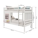 Ver imagem 3 de Beliche Infantil com Janela e Cortina Madeira Maciça Branco/ Rosa Housin