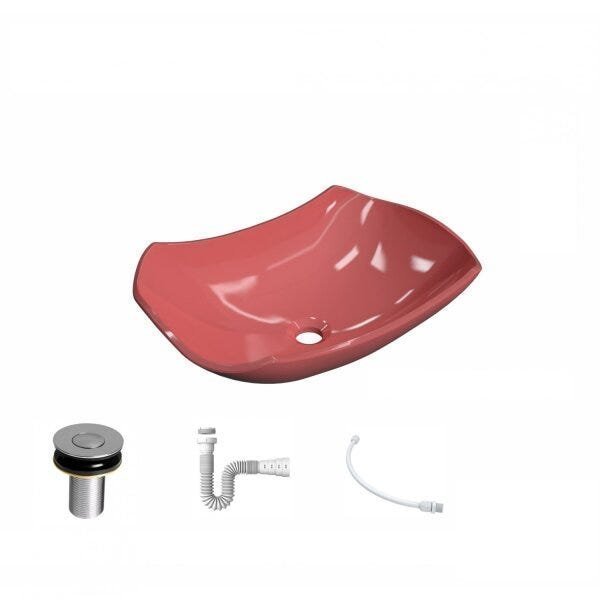 Kit Cuba L42 com Válvula Click 1''B + Sifão Pvc e Flexível Compace - 2
