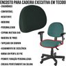 Kit C/ 5 Encosto Cadeira Executiva em Tecido Verde e Preto - 3