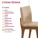 Ver imagem 3 de Conjunto com 2 Cadeiras Bella Madeira Maciça Estofado Imbuia Moderna