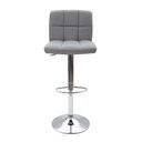 Ver imagem 2 de Banqueta Alta Com Encosto Alto Estofado Para Cozinha Americana Bancada Ilha Gomos Confort Cinza