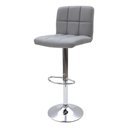 Ver imagem 1 de Banqueta Alta Com Encosto Alto Estofado Para Cozinha Americana Bancada Ilha Gomos Confort Cinza