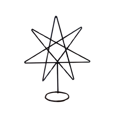 Heptagrama em Ferro 30cm Estrela de 7 Pontas