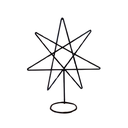 Ver imagem 1 de Heptagrama em Ferro 30cm Estrela de 7 Pontas