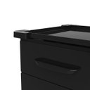 Ver imagem 4 de Carrinho Mini Gaveteiro Organizador 3 Gavetas Pretas com Rodinhas