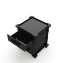 Ver imagem 7 de Carrinho Mini Gaveteiro Organizador 3 Gavetas Pretas com Rodinhas