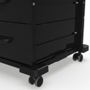 Ver imagem 5 de Carrinho Mini Gaveteiro Organizador 3 Gavetas Pretas com Rodinhas