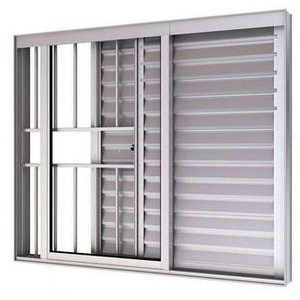 VENEZIANA 3 FOLHAS C/GRADE - BRILHANTE 1,00 X 1,00
