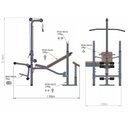 Ver imagem 2 de Banco Supino Sp-3300 Pró Poli Sports Torre de Puxada Banco Scott e Mesa Romana