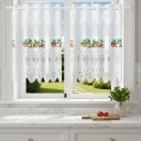 Ver imagem 2 de Cortina Pia/Vitro Bando Passione Renda COZINHA1,60x0,75x0,20:Morango