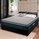Ver imagem 2 de Cama Box Casal Colchão Espuma D45 Pillow Top Strong 138x188x62cm Cinza/Preto Hellen