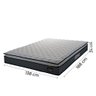 Cama Box Casal Colchão Espuma D45 Pillow Top Strong 138x188x62cm Cinza/Preto Hellen - 4