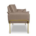 Ver imagem 2 de Namoradeira Luxo Recepção 12 Cores - Base Ferro Dourado - Capuccino