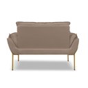 Ver imagem 6 de Namoradeira Luxo Recepção 12 Cores - Base Ferro Dourado - Capuccino