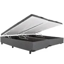 Ver imagem 1 de Cama Box Bau Casal Bipartido Poliester(1.38x1.88):cinza