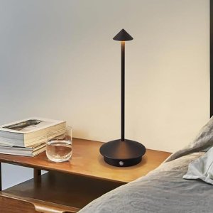 Luminaria de Mesa Led 3 Tons Controle de Intensidade Abajur Usb Bateria Recarregavel Casa Quarto Cab