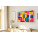 Ver imagem 1 de Quadro Decorativo N°100 160x90cm - Panorâmico Mosaico - Cores - Madeira Clara - Rollflex