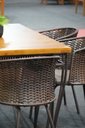 Ver imagem 4 de Kit 2 Cadeiras Junco Geane Gourmet Estrutura Aço Carbono:marron Tubo Marron