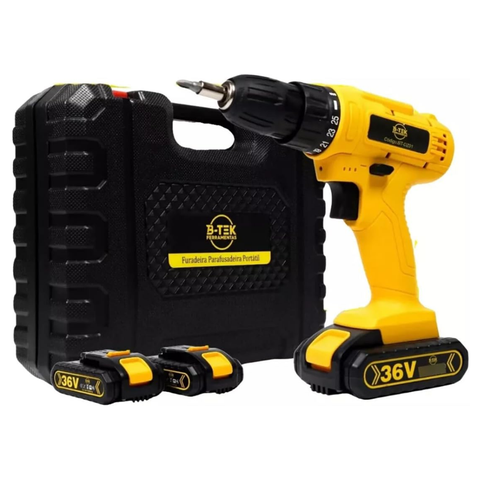 Furadeira Parafusadeira S Fio 36v 2 Baterias Portatil Bivolt