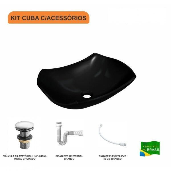 Kit Cuba L42 com Válvula Click 1 1/2" + Sifão PVC e Flexível Compace - 3