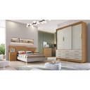 Ver imagem 1 de Guarda Roupa Solteiro 3 Portas 9 Gavetas Capri-cumaru-fendi Móveis Novo Horizonte