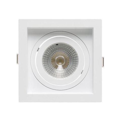 Kit 12 Spots Embutir Recuado Quadrado Dicroica Mr16 + 12 Lâmpadas Led Dicroica Inclusas Cor:branco;c