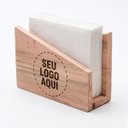 Ver imagem 1 de Porta Guardanapo Madeira com Logo Restaurante