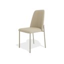Ver imagem 3 de Kit 2 Cadeiras Estofadas Lucy Aço Champanhe Linho Bege
