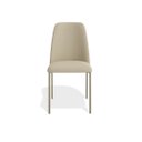Ver imagem 4 de Kit 2 Cadeiras Estofadas Lucy Aço Champanhe Linho Bege