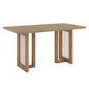 Ver imagem 2 de Mesa de Jantar Yara Ambiente 160 Cm Canto Arredondado com Vidro Nature – Henn