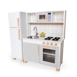 Kit Cozinha Infantil com Geladeira Eita Casa Perfeita Cinza
