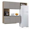 Kit Cozinha Suspensa Mel com Balcão 180cm Poquema Móveis - 4