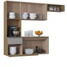 Kit Cozinha Suspensa Mel com Balcão 180cm Poquema Móveis - 5