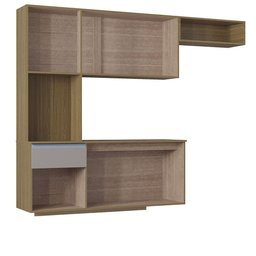 Kit Cozinha Suspensa Mel com Balcão 180cm Poquema Móveis - 7
